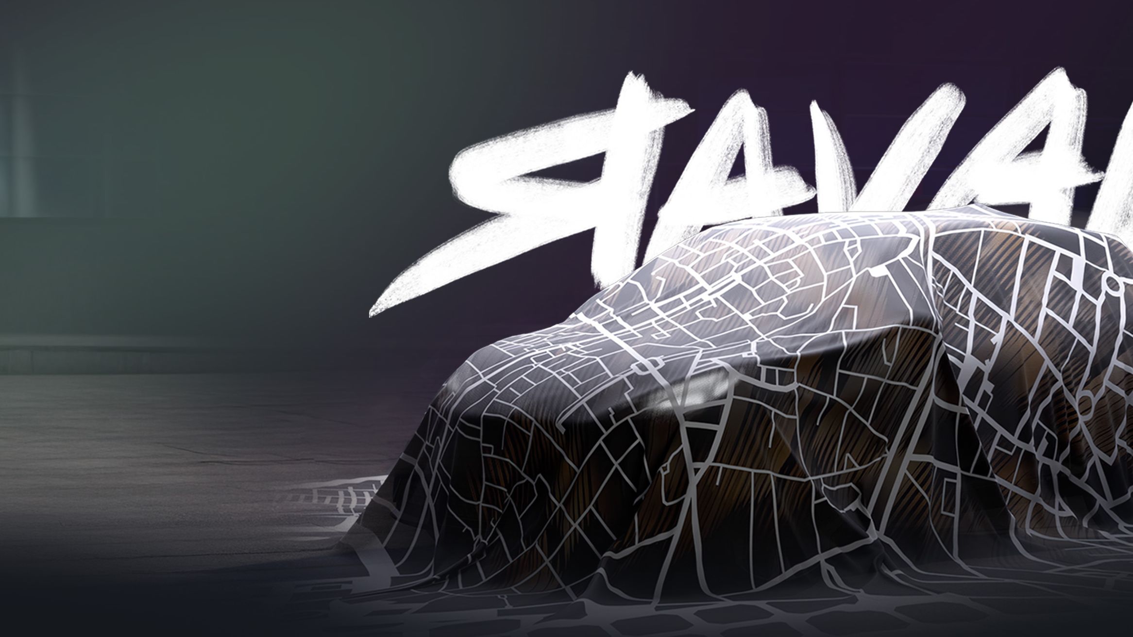 Raval verdeckt mit Schriftzug im Hintergrund