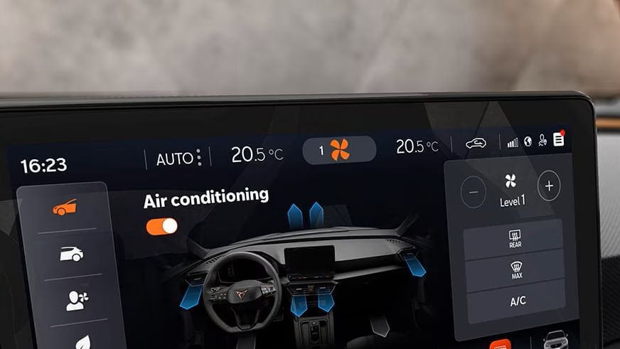 CUPRA Ansicht des Infotainmentsystems